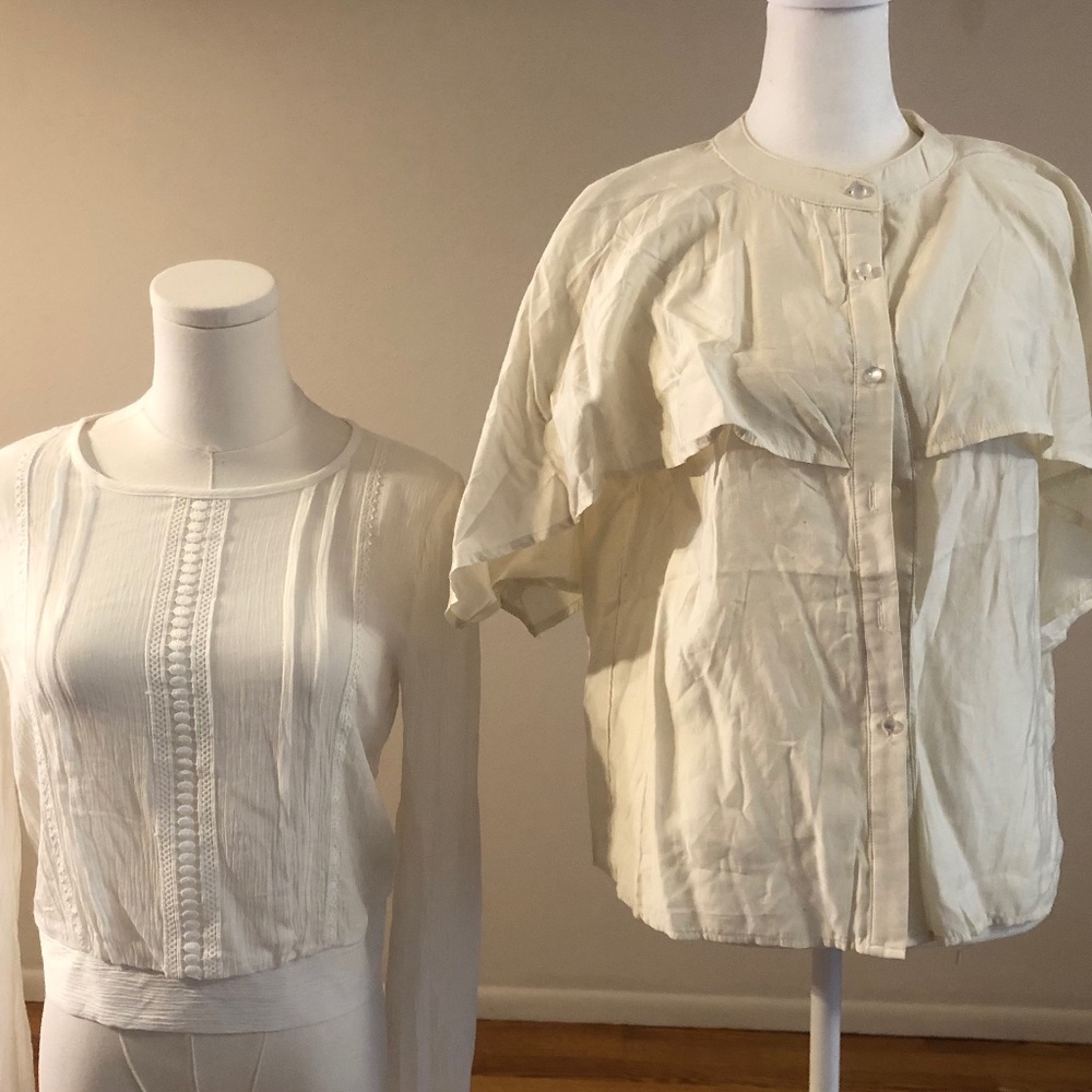 2 for $15 or $8 Each Cream Blouses